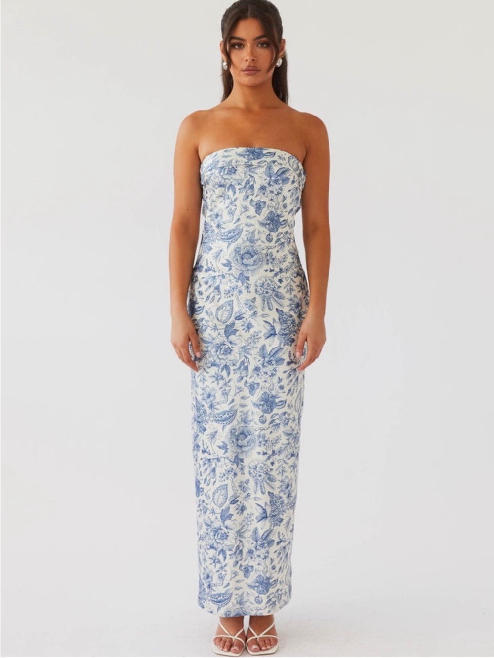 Peppermayo strapless floral maxi dress